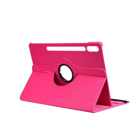 Galaxy Tab S9 Plus Zore Dönebilen Standlı Kılıf Pembe Koyu