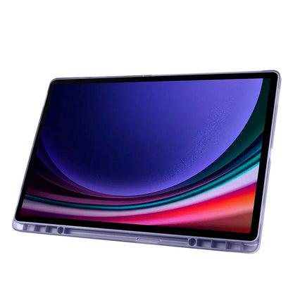 Galaxy Tab S9 Ultra Kılıf Zore Tri Folding Kalem Bölmeli Standlı Kılıf Rose Gold