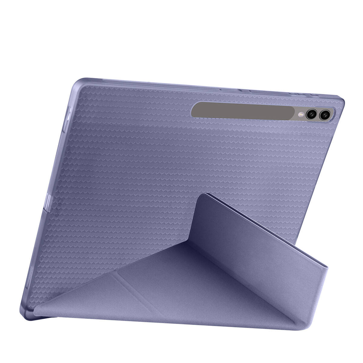 Galaxy Tab S9 Ultra Kılıf Zore Tri Folding Kalem Bölmeli Standlı Kılıf Mor