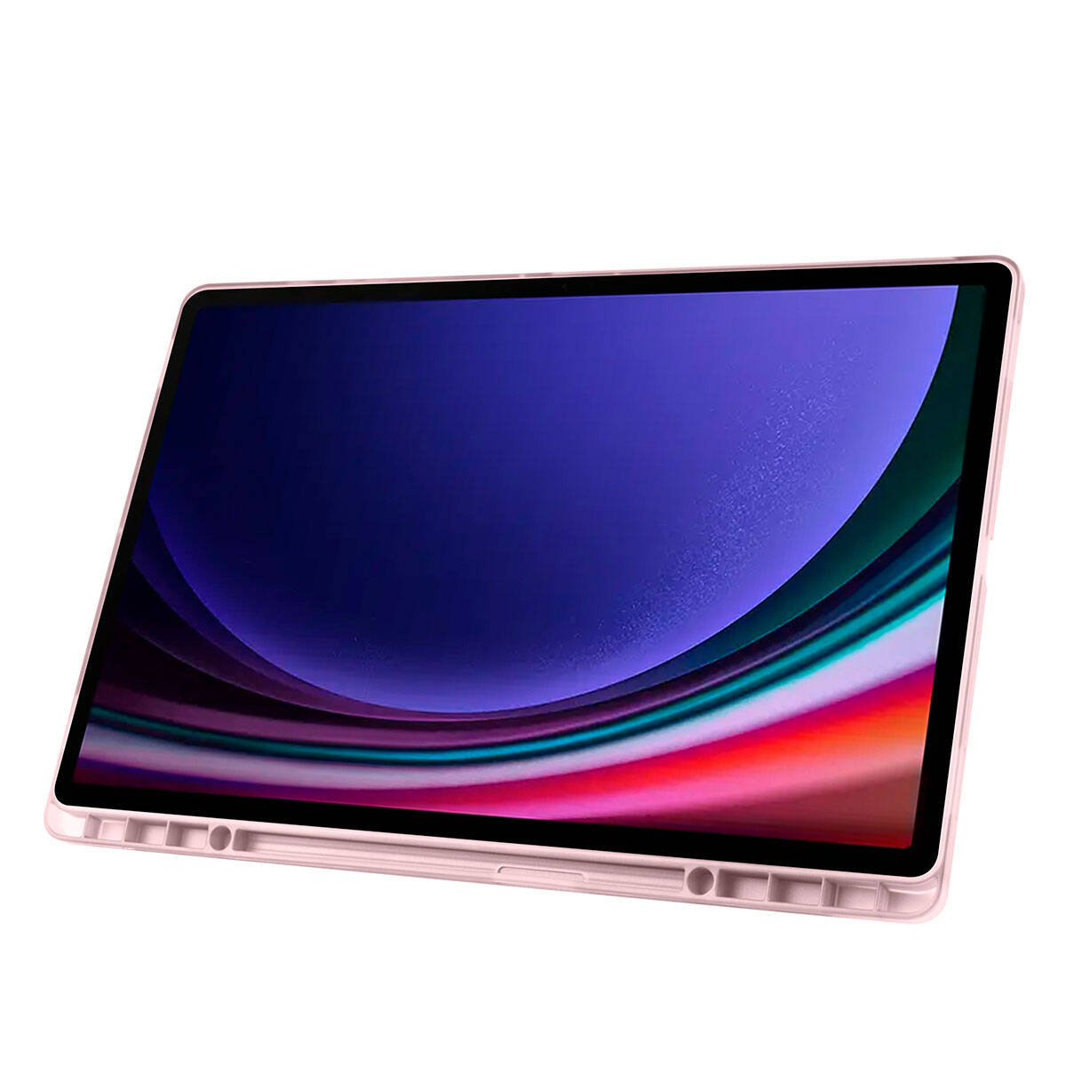 Galaxy Tab S9 Ultra Kılıf Zore Tri Folding Kalem Bölmeli Standlı Kılıf Mavi