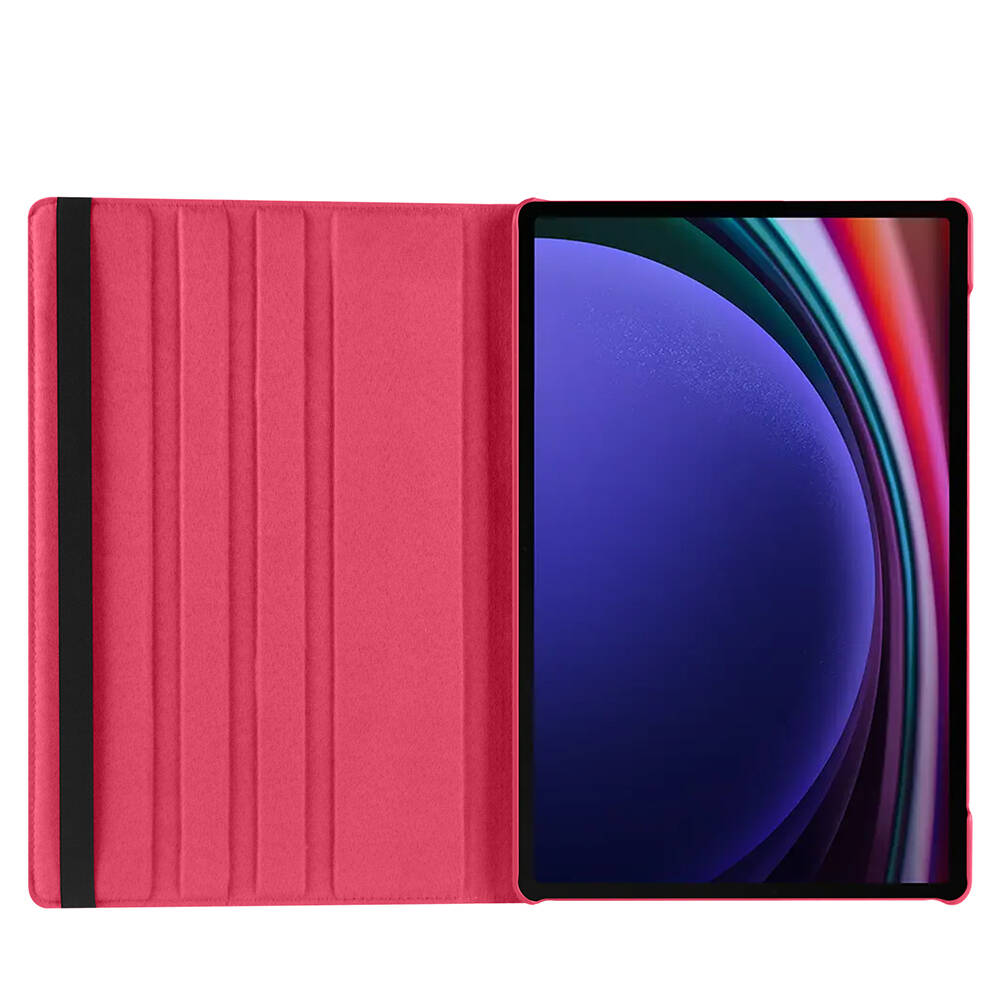 Galaxy Tab S9 Ultra SM-X910 Zore Dönebilen Standlı Kılıf Pembe