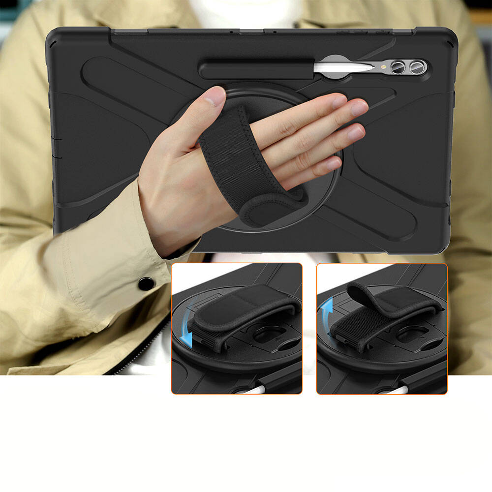 Galaxy Tab S9 Ultra Zore Defender Tablet Silikon Siyah