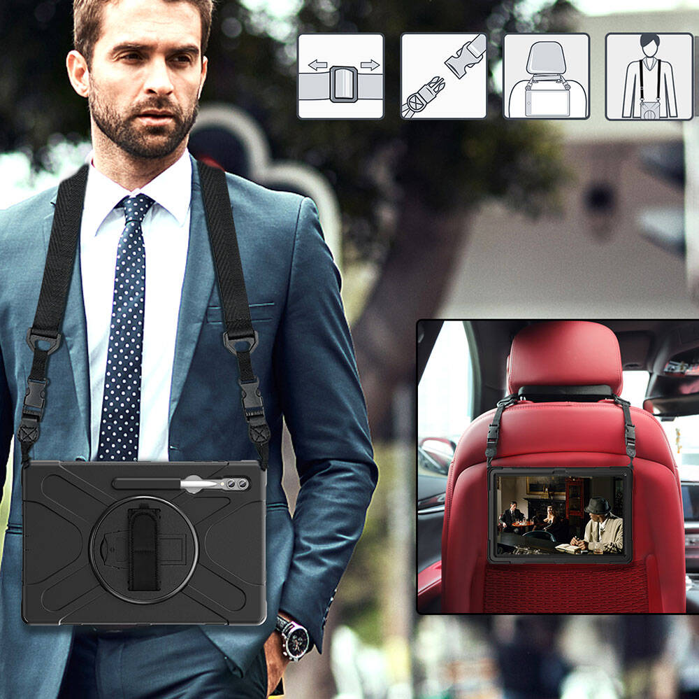 Galaxy Tab S9 Ultra Zore Defender Tablet Silikon Siyah