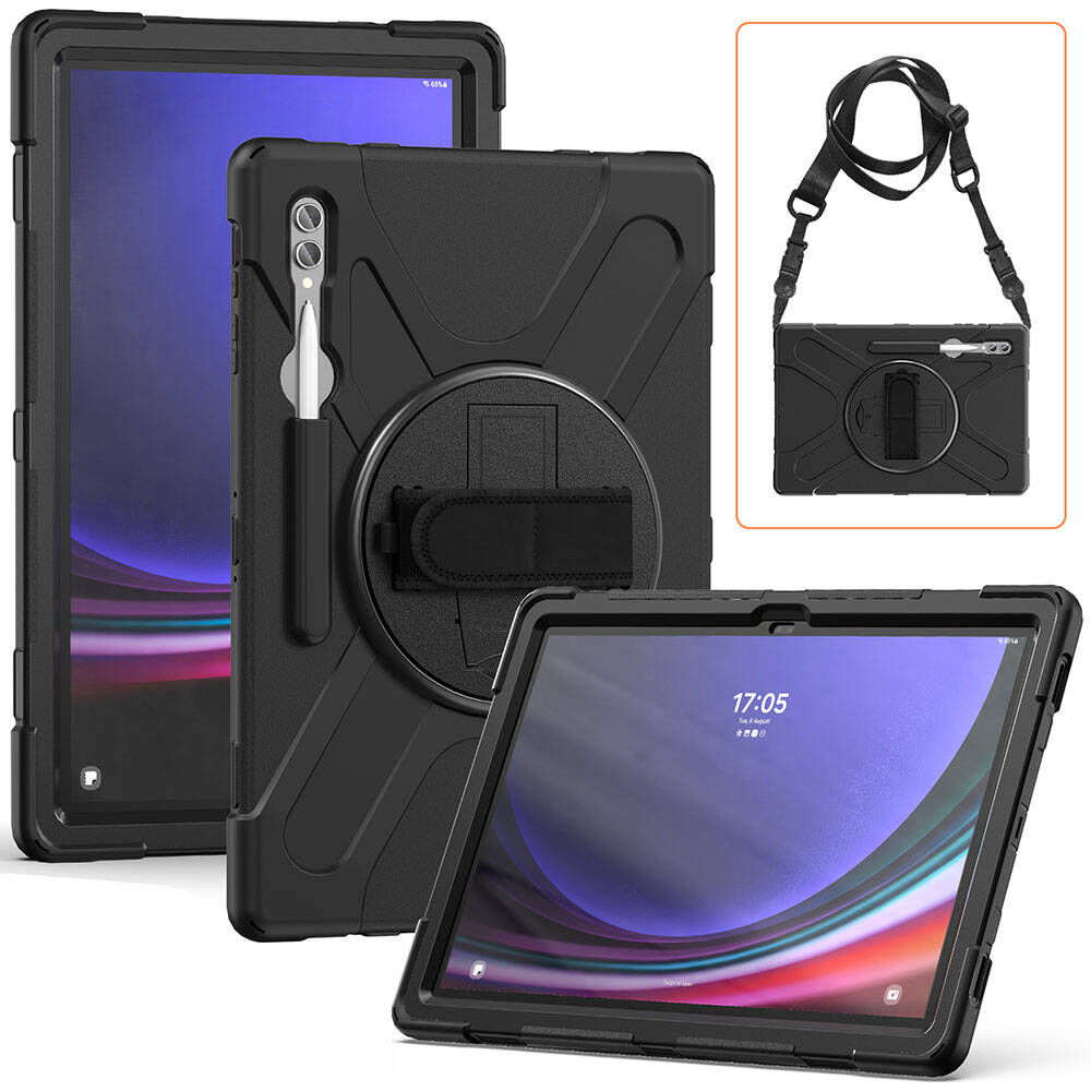 Galaxy Tab S9 Ultra Zore Defender Tablet Silikon Siyah