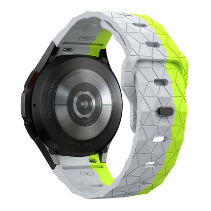 Galaxy Watch 5 44mm Zore KRD-116 20mm Futbol Desenli Spor Tasarımlı Silikon Kordon Siyah-Gri