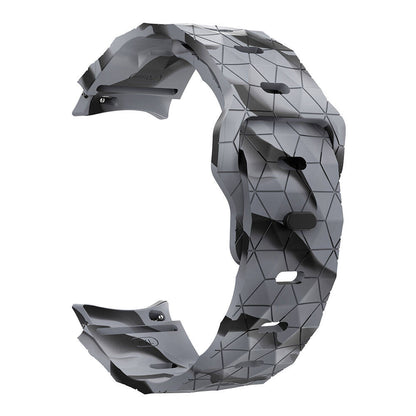 Galaxy Watch 6 40mm Zore KRD-116 20mm Futbol Desenli Spor Tasarımlı Silikon Kordon Turuncu