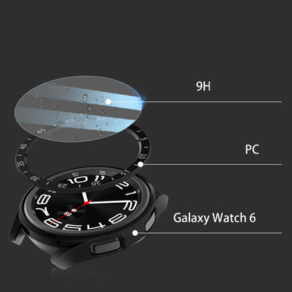 Galaxy Watch 6 Classic 43mm Sert PC Kasa ve Ekran Koruyucu Zore Sport Watch Gard 29 Siyah