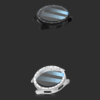 Galaxy Watch 6 Classic 47mm Sert PC Kasa ve Ekran Koruyucu Zore Sport Watch Gard 29 Beyaz