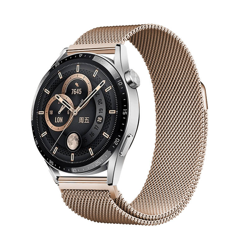 Galaxy Watch Active 2 40mm Zore Band-12 20mm Metal Hasır Kordon Gri