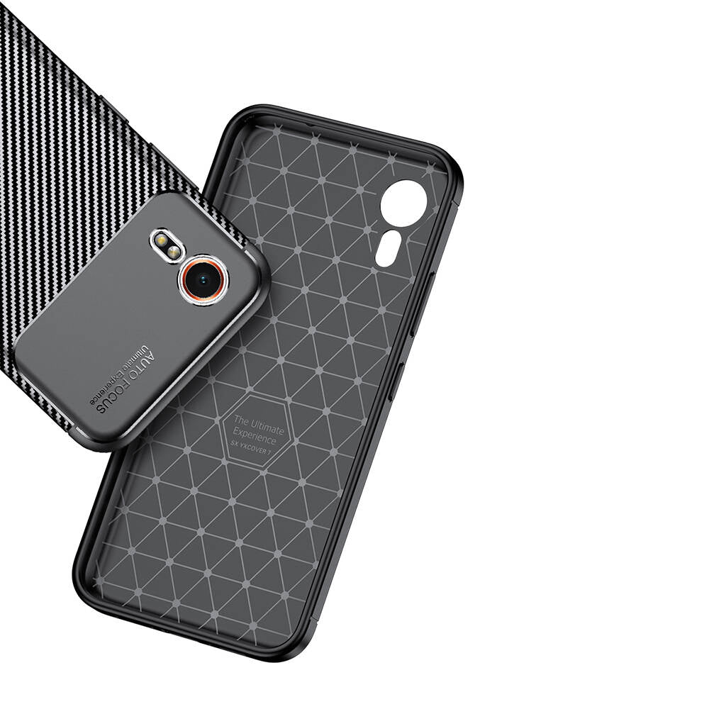 Galaxy XCover7 Kılıf Zore Negro Silikon Kapak Siyah