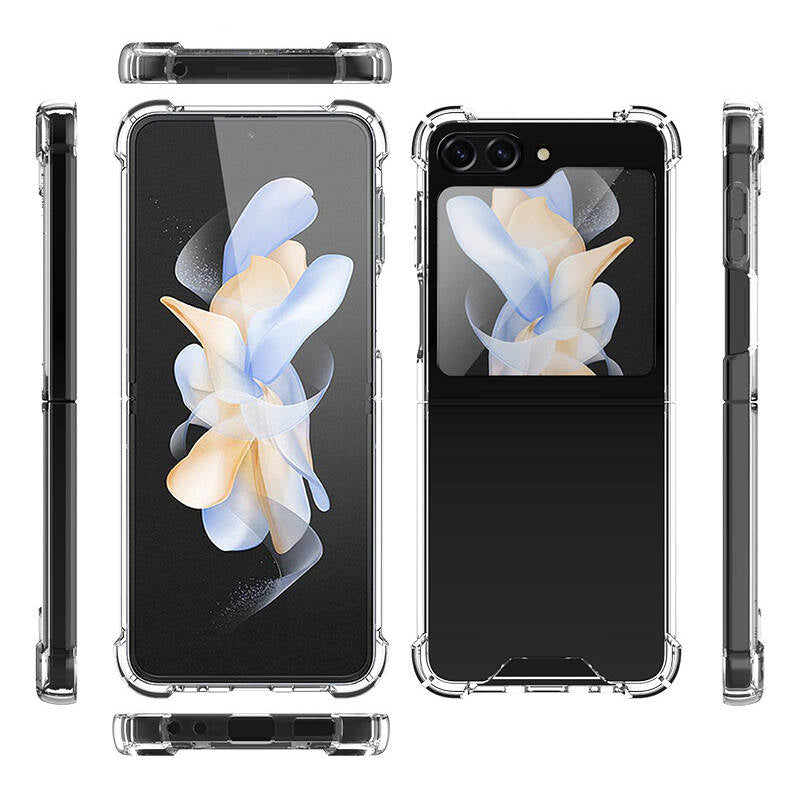 Galaxy Z Flip 5 Kılıf Zore Nitro Anti Shock Silikon Renksiz