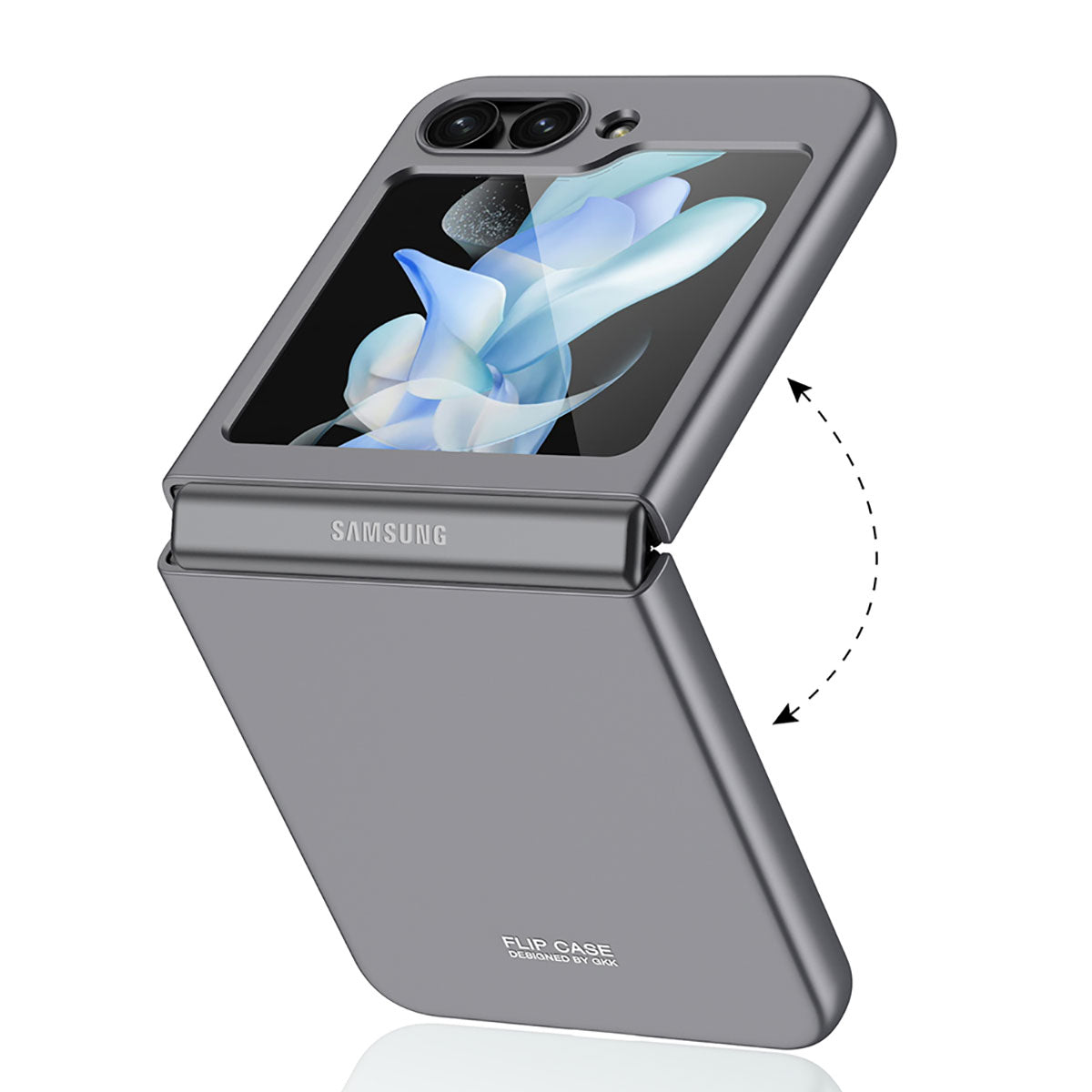 Galaxy Z Flip 5 Kılıf Zore Sert Kıpta Kapak Gri