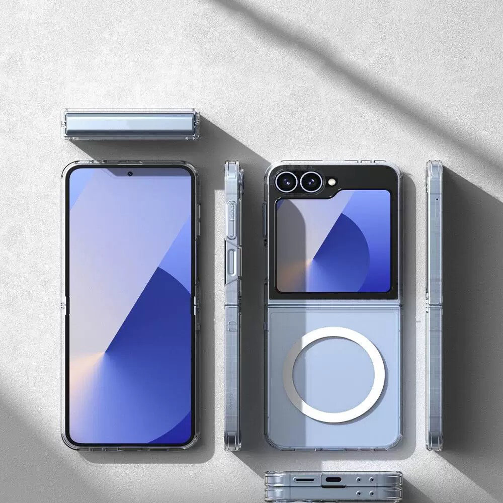 Galaxy Z Flip 6 Kılıf Kamera Korumalı M-safe Sert PC Zore Porto Kapak Şeffaf