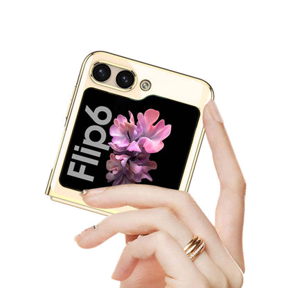 Galaxy Z Flip 6 Kılıf Zore Full Camlı Kıpta Kapak Şeffaf