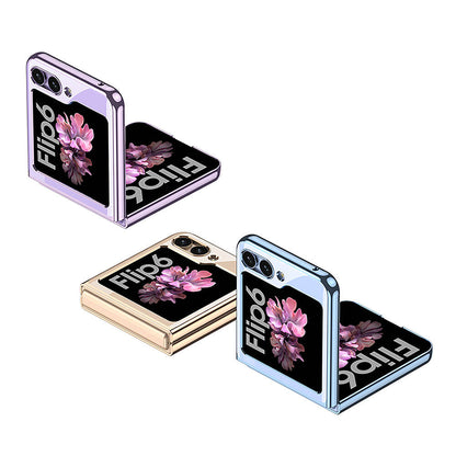 Galaxy Z Flip 6 Kılıf Zore Full Camlı Kıpta Kapak Siyah