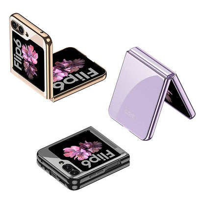 Galaxy Z Flip 6 Kılıf Zore Full Camlı Kıpta Kapak Siyah