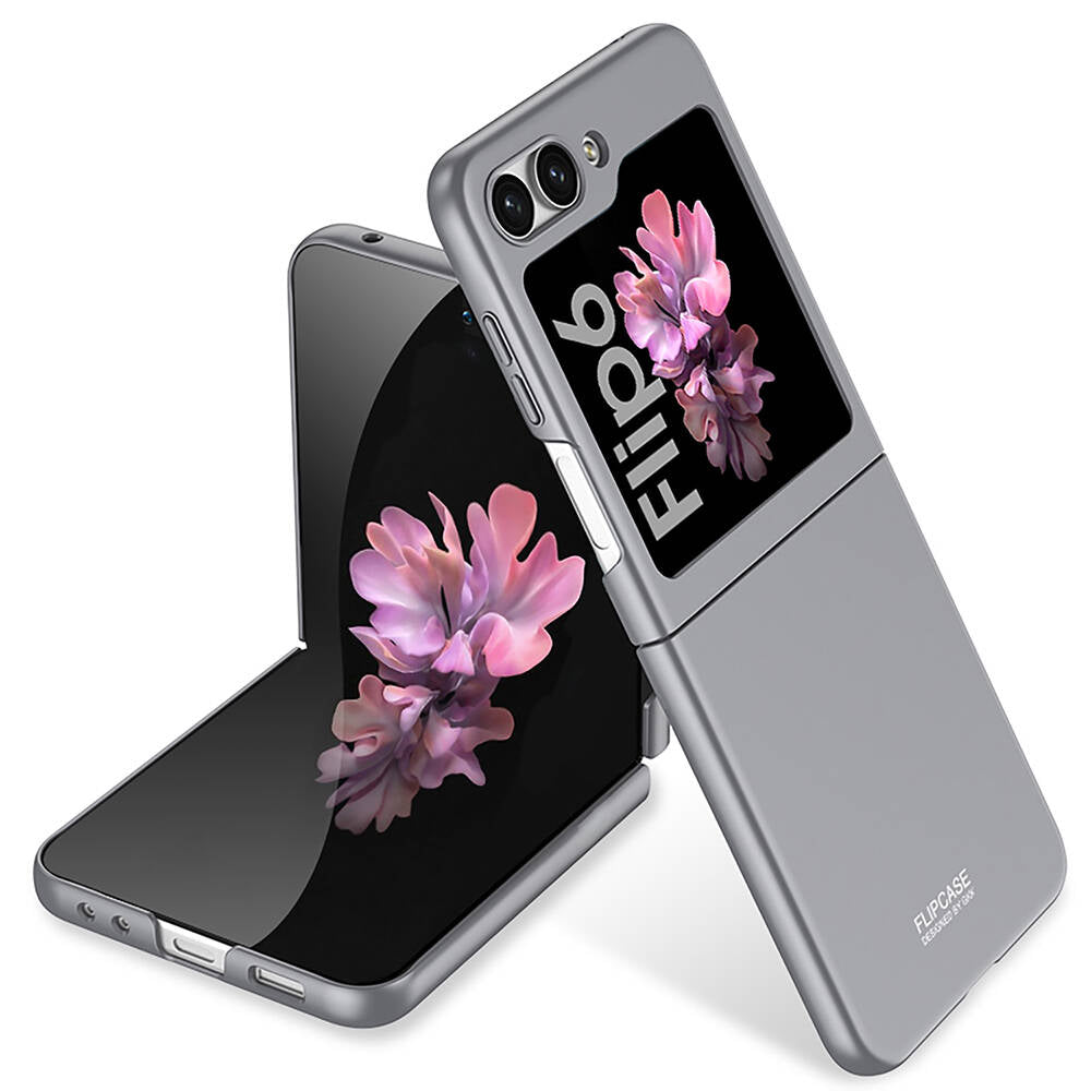 Galaxy Z Flip 6 Kılıf Zore Sert Kıpta Kapak Gri