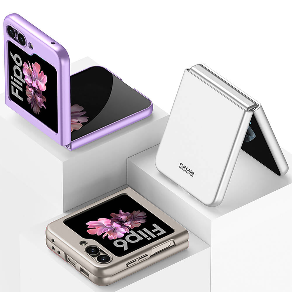 Galaxy Z Flip 6 Kılıf Zore Sert Kıpta Kapak Mor