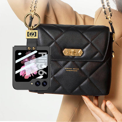 Galaxy Z Flip 6 Kılıf Zore Z Harfli Yüzüklü Kıpta Kapak Koyu Yeşil