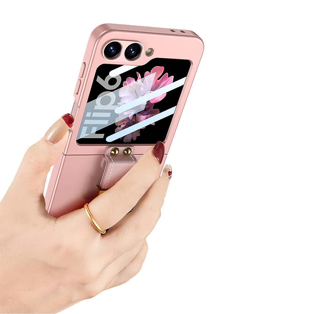 Galaxy Z Flip 6 Kılıf Zore Z Harfli Yüzüklü Kıpta Kapak Pembe