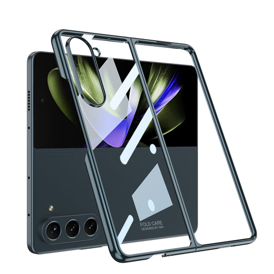 Galaxy Z Fold 5 Kılıf Zore Full Camlı Kıpta Kapak Siyah