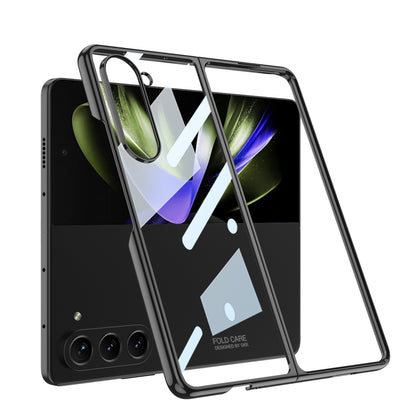 Galaxy Z Fold 5 Kılıf Zore Full Camlı Kıpta Kapak Siyah