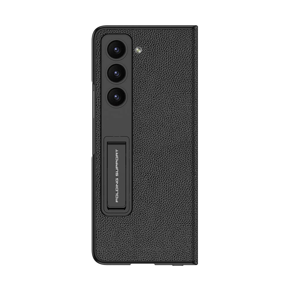 Galaxy Z Fold 5 Kılıf Zore Kalem Bölmeli Droga Kapak Siyah
