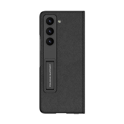 Galaxy Z Fold 5 Kılıf Zore Kalem Bölmeli Droga Kapak Siyah