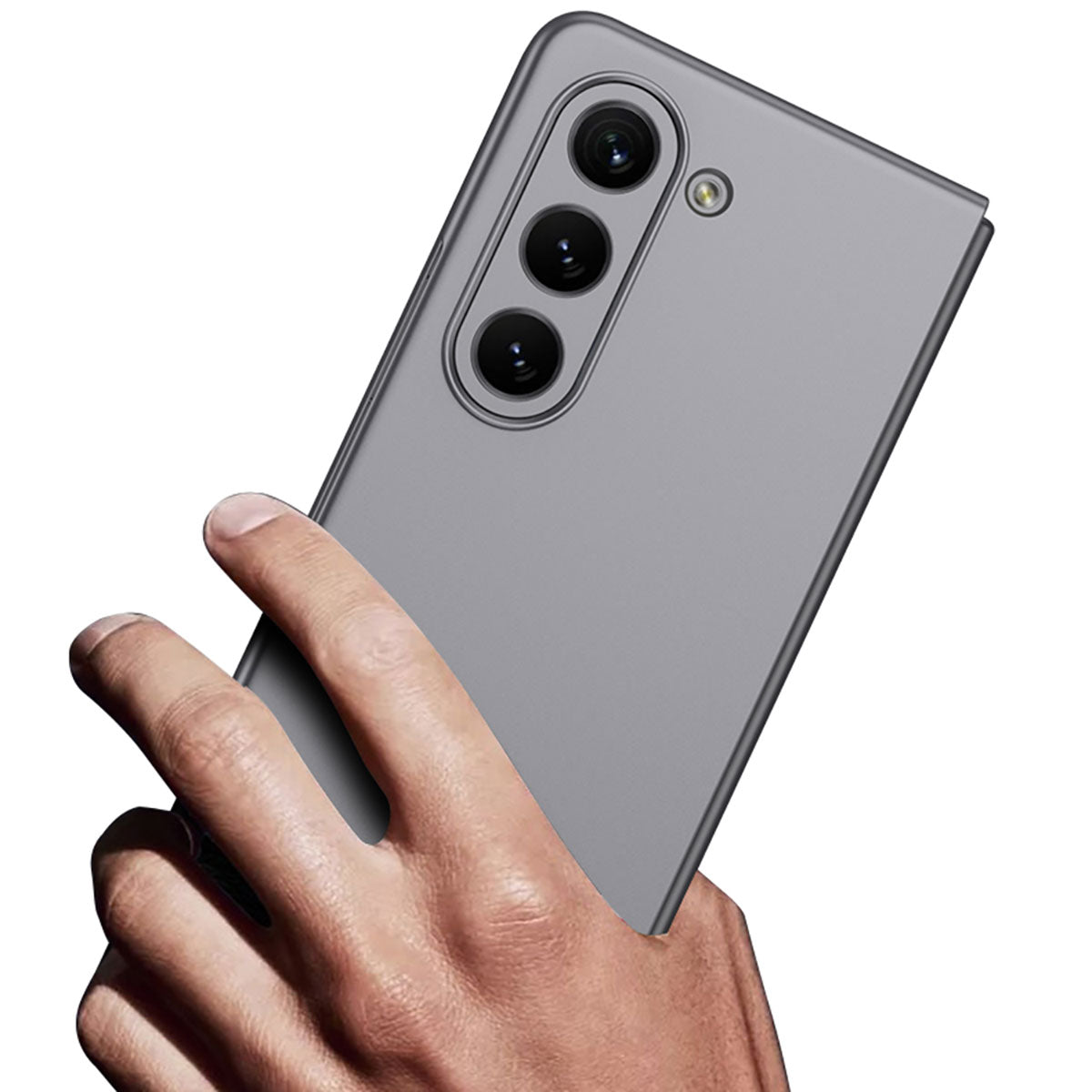 Galaxy Z Fold 5 Kılıf Zore Sert Kıpta Kapak Gümüş