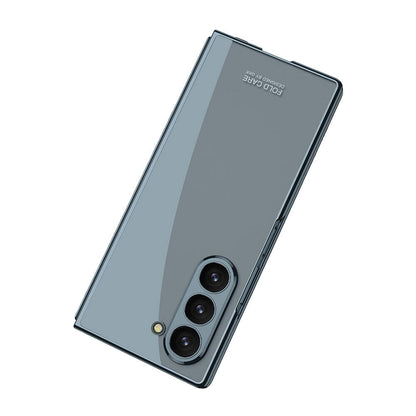 Galaxy Z Fold 6 Kılıf Zore Full Camlı Kıpta Kapak Şeffaf