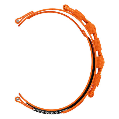 Gear S3 Zore KRD-112 22mm Orbital Örgülü Halat Tasarımlı Naylon Kumaş Hasır Kordon Gri