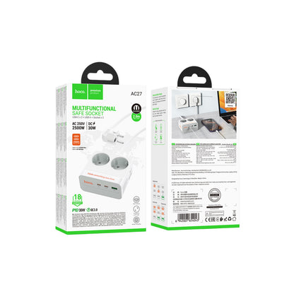 Hoco. AC27 Descanso 5in1 2M 2500W Priz Dönüştürücü