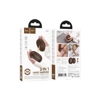 Hoco. J167 Coffee Bean Manyetik Çiftli El Isıtıcı - Kahverengi
