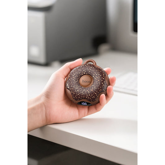 Hoco. J168 Donut Çift Taraflı Isıtmalı El Isıtıcı - Kahverengi