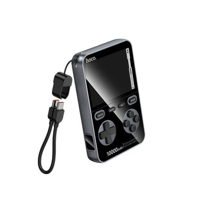 Hoco. Q47 Shine 10.000 mAh PD 20W Dahili Retro Oyun Konsollu Magsafe Powerbank - Siyah