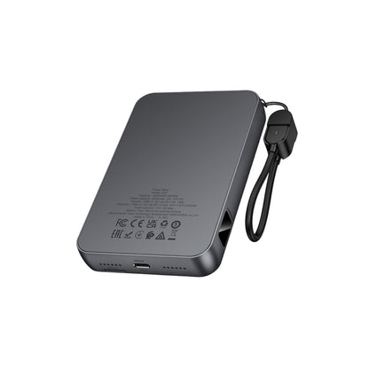 Hoco. Q47 Shine 10.000 mAh PD 20W Dahili Retro Oyun Konsollu Magsafe Powerbank - Siyah