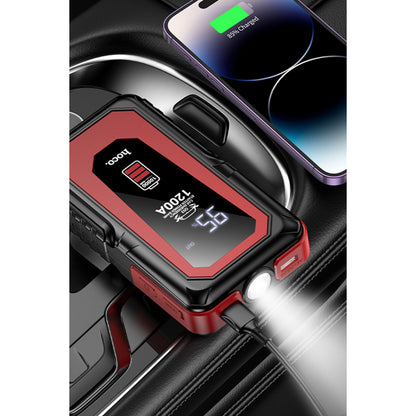 Hoco. QS3 Victory 37W Dijital Göstergeli 10.000 mAh Bataryalı LED Acil Durum Fenerli Araç Akü Takviye Özellikli Powerbank