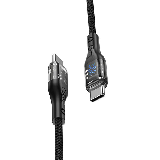 Hoco. U115 1.2M 100W Type-C to Type-C Şarj Data Kablosu - Siyah