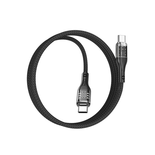 Hoco. U115 1.2M 100W Type-C to Type-C Şarj Data Kablosu - Siyah