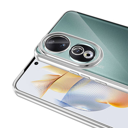 Honor 90 Kılıf Kamera Korumalı Logo Gösteren Zore Omega Kapak Gümüş