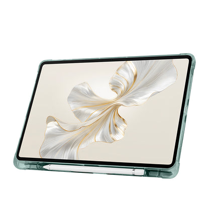 Honor Pad 9 Kılıf Zore Tri Folding Kalem Bölmeli Standlı Kılıf Mor