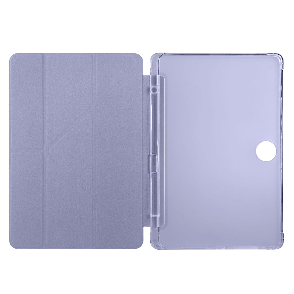 Honor Pad 9 Kılıf Zore Tri Folding Kalem Bölmeli Standlı Kılıf Mor