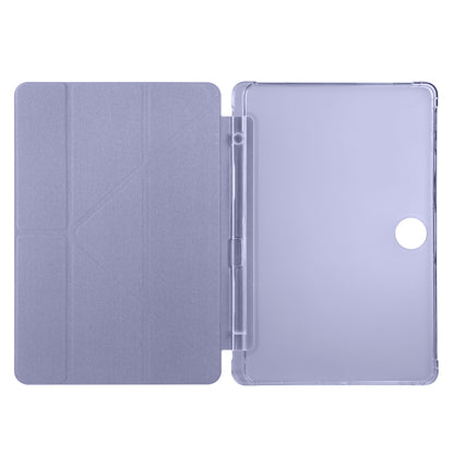 Honor Pad 9 Kılıf Zore Tri Folding Kalem Bölmeli Standlı Kılıf Mor