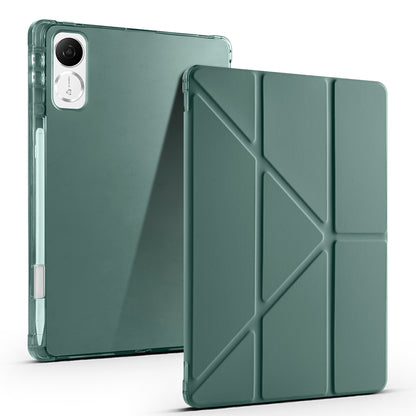 Honor Pad V9 Kılıf Zore Tri Folding Kalem Bölmeli Standlı Kılıf Siyah