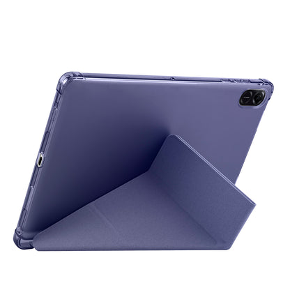 Honor Pad X8A Kılıf Zore Tri Folding Kalem Bölmeli Standlı Kılıf Rose Gold