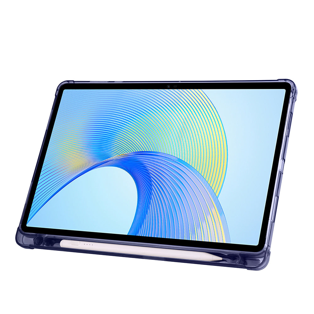 Honor Pad X8A Kılıf Zore Tri Folding Kalem Bölmeli Standlı Kılıf Mavi