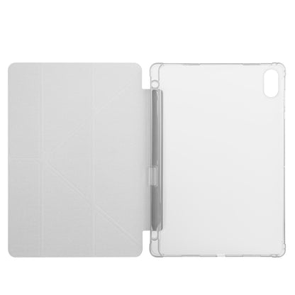 Honor Pad X8A Kılıf Zore Tri Folding Kalem Bölmeli Standlı Kılıf Rose Gold