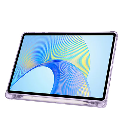 Honor Pad X8A Kılıf Zore Tri Folding Kalem Bölmeli Standlı Kılıf Lila