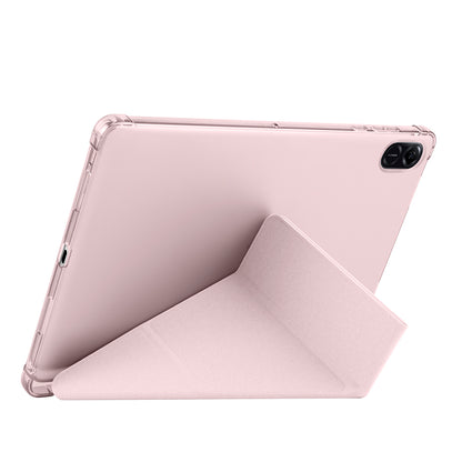 Honor Pad X8A Kılıf Zore Tri Folding Kalem Bölmeli Standlı Kılıf Gri