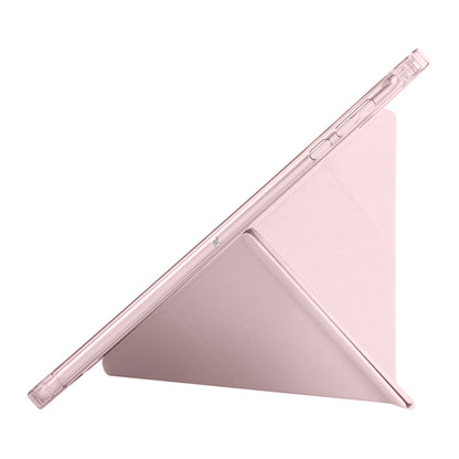Honor Pad X8A Kılıf Zore Tri Folding Kalem Bölmeli Standlı Kılıf Rose Gold